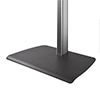 Heavy duty freestanding base allows columns to be individually assembled and positioned, for an easy installation