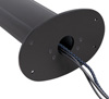 Cables can be run through the centre of the base and into the vertical column from under the floor.