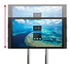 Screens can be adjusted to any height on the poles, for the perfect viewing angle