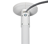 BT5960 - Integrated cable management through the top and side of the ceiling mount