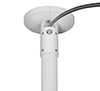 BT5962 - Integrated cable management through the top and side of the ceiling mount