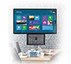 BT7885 - Flat Screen Wall Mount With Pull-Down AV Storage Tray