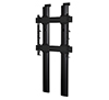 BT8707 - Premium Floor-To-Wall Single Screen Twin Column UC Stand - Black