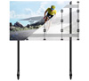 BT93INFWP-M-4X4 - Mobile Stand with Black Columns