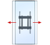 Easy lateral adjustment of the screen once mounted