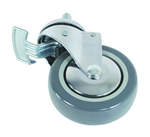 Polyurethane Braked Wheel for BT4003 100mm Diameter - Side View